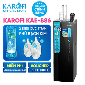 Mua Máy lọc nước Hydro-ion kiềm nóng lạnh 12 lõi Karofi S86  Điện phân trực tiếp  Giao trước lắp sau miễn phí Bảo hành 3 năm - Hàng chính hãng