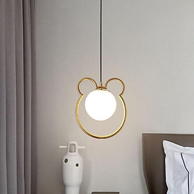 Đèn thả DETIU chao thủy tinh địa cầu, khung mạ vàng hình gấu trúc độc đáo - kèm bóng LED chuyên dụng (80)
