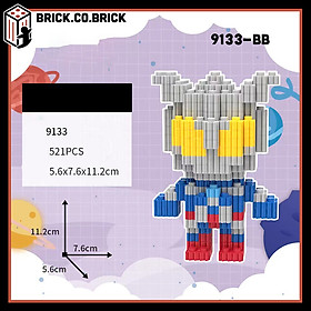 Mô hình Lắp ráp Bearbrick 12 Con Giáp Siêu Anh Hùng Xe hơi Vịt Gấu ngồi trong Ly Bear Brick Set 1 9123-BB 9050-BB