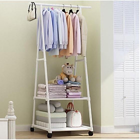 Mua KỆ TREO QUẦN ÁO HÌNH CHỮ A SƠN CHỐNG GỈ CÓ BÁNH XE 4.9