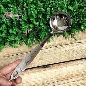 Mua Muỗng Vá múc canh INOX cán Bông 32cm. Dụng cụ Muôi Muỗng Vá Sạn Xẻng Vợt dùng làm bếp chiên xào nấu