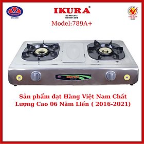 Mua BẾP GAS ĐÔI MẶT INOX  IKRA- (IV 789A+) - Hàng Chính Hãng