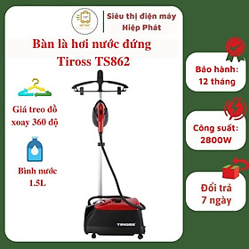 Mua Bàn Ủi Hơi Nước Cầm Tay Dạng Đứng Tiross TS862  Có Móc Treo Xoay  Bánh Xe Dễ Dàng Di Chuyển - Hàng chính hãng