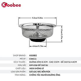 Mua Giỏ lọc rác bồn rửa chén cao cấp chất liệu Inox - Tấm lưới lọc bồn rửa bát KooBee (CSNC11)
