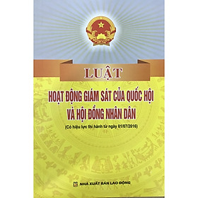 Sách - luật hoạt động giám sát của quốc hội và hội đồng nhân dân