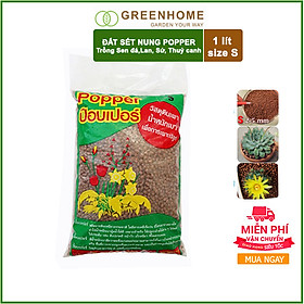 Viên đất sét nung popper trồng xương rồng,sen đá, thủy canh, lọc nước THAILAND - 1 lít- Size S (2-5mm)
