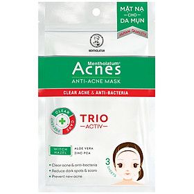 Mặt Nạ Chuyên Biệt Cho Da Mụn Acnes Anti-Acne Mask (3 Miếng)