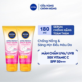 Bộ đôi Serum chống nắng & dưỡng thể toàn thân NIVEA Sáng mịn đều màu SPF50, PA+++