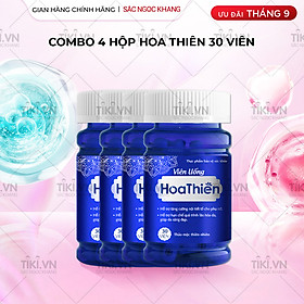Combo 4 Viên uống Hoa Thiên hộp 30 viên hỗ trợ cân bằng nội tiết tố, cải thiện sinh lý