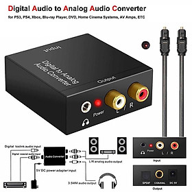 Bộ chuyển đổi quang học quang học Digital Digital to Analog Audio AUX