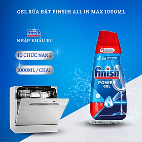 Combo Gel rửa bát finsih Eco 900ml + Nước làm bóng bát Finish Eco 400ml + Muối rửa bát chén 1,5kg
