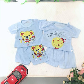Bộ cotton giấy tay ngắn cho bé trai bé gái từ 4kg đến 14kg