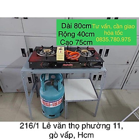 Mua bàn bếp ga bằng sắt v lỗ đa năng cao 75cm dài 0 8m rộng 0 4m Sơn tĩnh điện