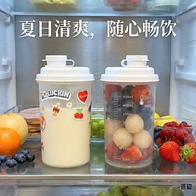 SET 3 Bình Lắc Pha Sữa/Pha Cafe Mini 450ml Có Vạch Chia Dung Tích, Hũ Đựng Thực Phẩm Đa Năng Nắp Kín Chống Tràn - HÀNG CHÍNH HÃNG MINIIN