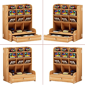 Mua Kệ Gỗ Đựng Bút 9 Ngăn Có Ngăn Kéo Tiện Lợi