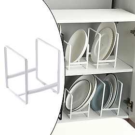 Kitchen Dish Drain Rack Storage Organizer Drainer Wrought Iron Plate Stand Display Shelf Cabinet Drying Drainer Dish Drainer Non-slip Silicone Cover