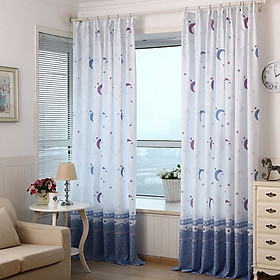 Rèm Cửa Sổ Che Nắng In Hình Mặt Trăng