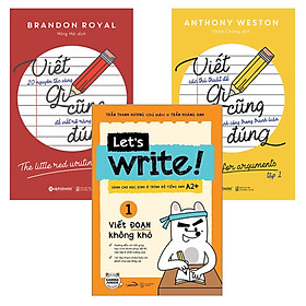 Combo 3 Cuốn Sách : Let’s Write! – Viết Đoạn Không Khó (Tập 1) + Viết Gì Cũng Đúng (Tập 1+2)