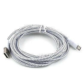 Micro Usb Hemp Cord Data Cable 3M White