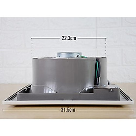 Quạt hút áp trần thông gióo FV20CUT1,không dùng ống dẫn lỗ vuông 270x270