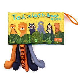 tumama Baby Tail Cloth Book Soft Books Learning Animals Touch & Feel Sensory Book Educational Activity Toys Gifts for Infants Todd
