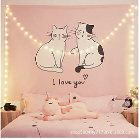 Mua Tranh Vải treo tường Decor trang trí phòng ngủ giá rẻ hình CUTE (150x130cm  TẶNG móc treo)