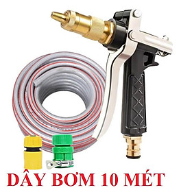Mua Bộ dây vòi xịt nước rửa xe  tưới cây đa năng  tăng áp 3 lần  loại 7m  10m 206236 đầu đồng  cút  + tặng mở chai