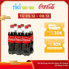Lốc 6 Chai Nước Giải Khát Có Gas Coca-Cola (600ml / Chai)