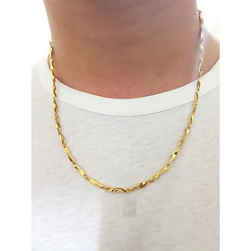 Dây Chuyền Phong Cách Hàn Quốc Nam Mạ Vàng + TẶNG LÁ BỒ ĐỀ MAY MẮN TÀI LỘC ĐỂ VÍ ĐIỆN THOẠI