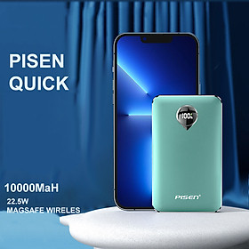 Mua Sạc dự phòng không dây PISEN - QUICK Mag-Safe wireless 10000mAh Alumina - Hàng chính hãng