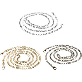 3 Túi Xách Tay Dây Kim Loại Dây Thay Thế Túi Clutch Cầm Tay Đeo Chéo DIY 120 Cm