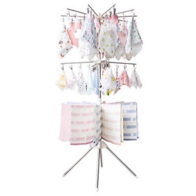 Mua Cây sào inox phơi đồ  áo quần 3 tầng 56 kẹp và 80 kẹp đa năng gấp gọn cho mẹ và bé