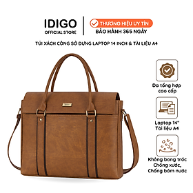 Túi xách công sở nam nữ thanh lịch, túi đựng tài liệu A4 nắp gập IDIGO UB2 - 5067