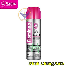 Bình xịt khử mùi và vệ sinh dàn lạnh điều hòa ô tô Flamingo Air Condition 500ml