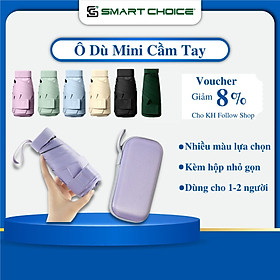 Dù Che Mưa SMARTCHOICE – Ô Dù Gấp Gọn Cao Cấp 3 Lớp Chống Tia UV Có Hộp Đựng Thời Trang