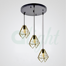 Mua Bộ 3 đèn thả trần + KÈM BÓNG 4W  bộ đèn chùm thả hình búp sen  đèn trang trí Decor phòng  quán cà phê  quán ăn