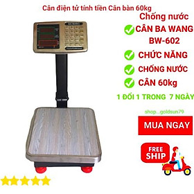 Mua cân điện tử tính tiền chống nước BA WANG - ( 60kg ) dùng cho bán hàng hải sản