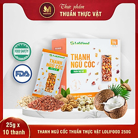 Thanh Ngũ Cốc Thuần Thực Vật Lolifood 250g 10 gói x 25g