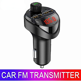 Xe handfree bluetooth 5.0 fm bộ phát xe mp3 máy nghe nhạc handfree loa âm thanh tf bộ chuyển đổi thẻ usb fast sạc