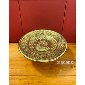 Mua Mâm ngũ quả mâm bồng bằng đồng nguyên chất . Đĩa trái cây bằng đồng 25cm