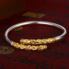 Vòng tay nam nữ unisex thiết bảng hợp kim cao cấp không gỉ, free size