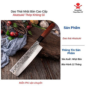 Combo 2 Dao Thái Nhà Bếp Cao Cấp AKATSUKI Nhật Bản Chất Liệu Thép Không Gỉ 4Cr13 Mov Tay Cầm Cán Gỗ Chắc Chắn