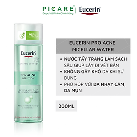 Hình ảnh Nước Tẩy Trang Da Mụn Eucerin Pro ACNE Solution Acne & Make-up Cleansing Water 200ml