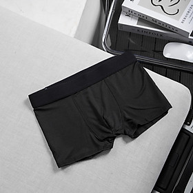 Quần lót nam, quần boxer nam cao cấp chất thun lạnh kháng khuẩn co giãn 4 chiều phong cách nam tính - BASIC - Đen - XL