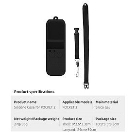 Protective Silicone Cover Case Sleeve Protector Shell & Lanyard for DJI Pocket 2 Accessory