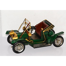 Mô hình xe hơi, xe ô tô cổ điển kim loại trưng bày/ Vintage Metal Car Handmade Decoration (1904E-7780)
