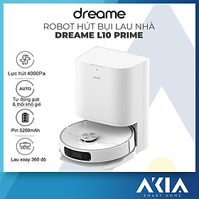 Mua Robot Hút Bụi Lau Nhà XIAOMI DREAME L10 Prime Mẫu 2023 Tự Đổ Rác  Sấy Khô Hơi NóngTự Động  Khử Khuẩn Tia UV  Có Điều Khiển Giọng Nói  Tự Động Nâng Thảm  Công Nghệ Làm Sạch Tự Bơm Nước  Lực Hút 4000 Pa  Pin 5200 mAh - Hàng Chính Hãng