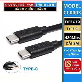 Mua Cáp sạc Choetech CC000 nhanh Type C to Type C 3A Series (Hàng chính hãng)