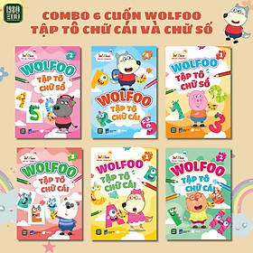 Combo 6 cuốn Wolfoo Tập Tô Chữ Cái Và Chữ Số