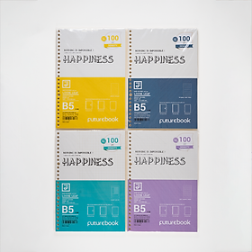 Giấy refill ruột sổ còng Binder Happiness B5 26 lỗ, caro chấm dot kẻ ngang, làm sổ tay planner FUTUREBOOK Mã P008